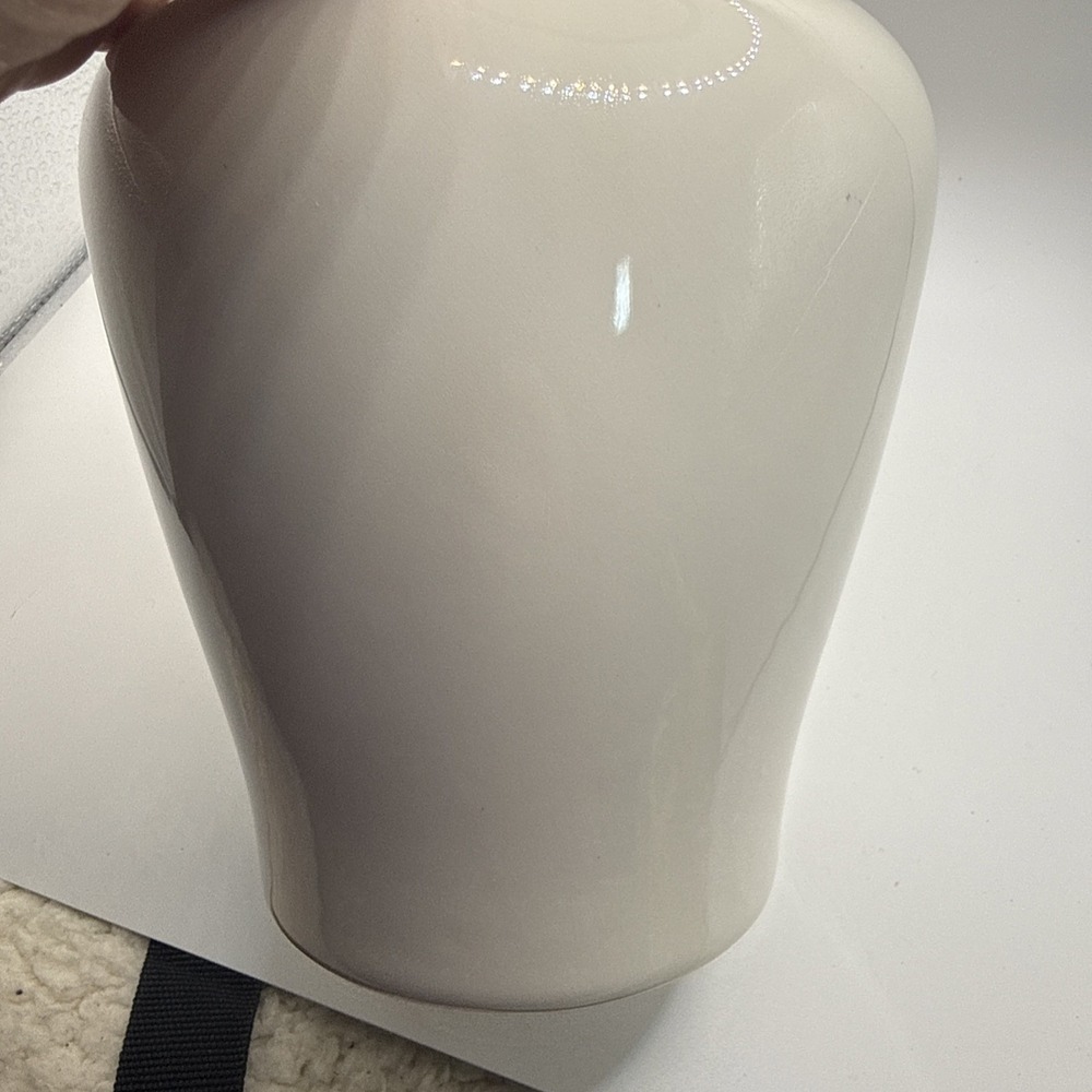 Fenton Hand painted Fannie Ginger Jar Milk glass Floral 7" Vase - Picture 6 of 10